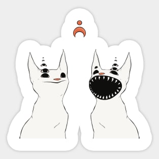 Two Creepy Cute Cats Sticker